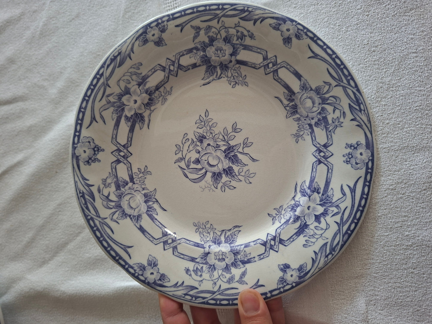 Lot de 6 assiettes à dessert en faïence de Sarreguemines – Modèle Cérès