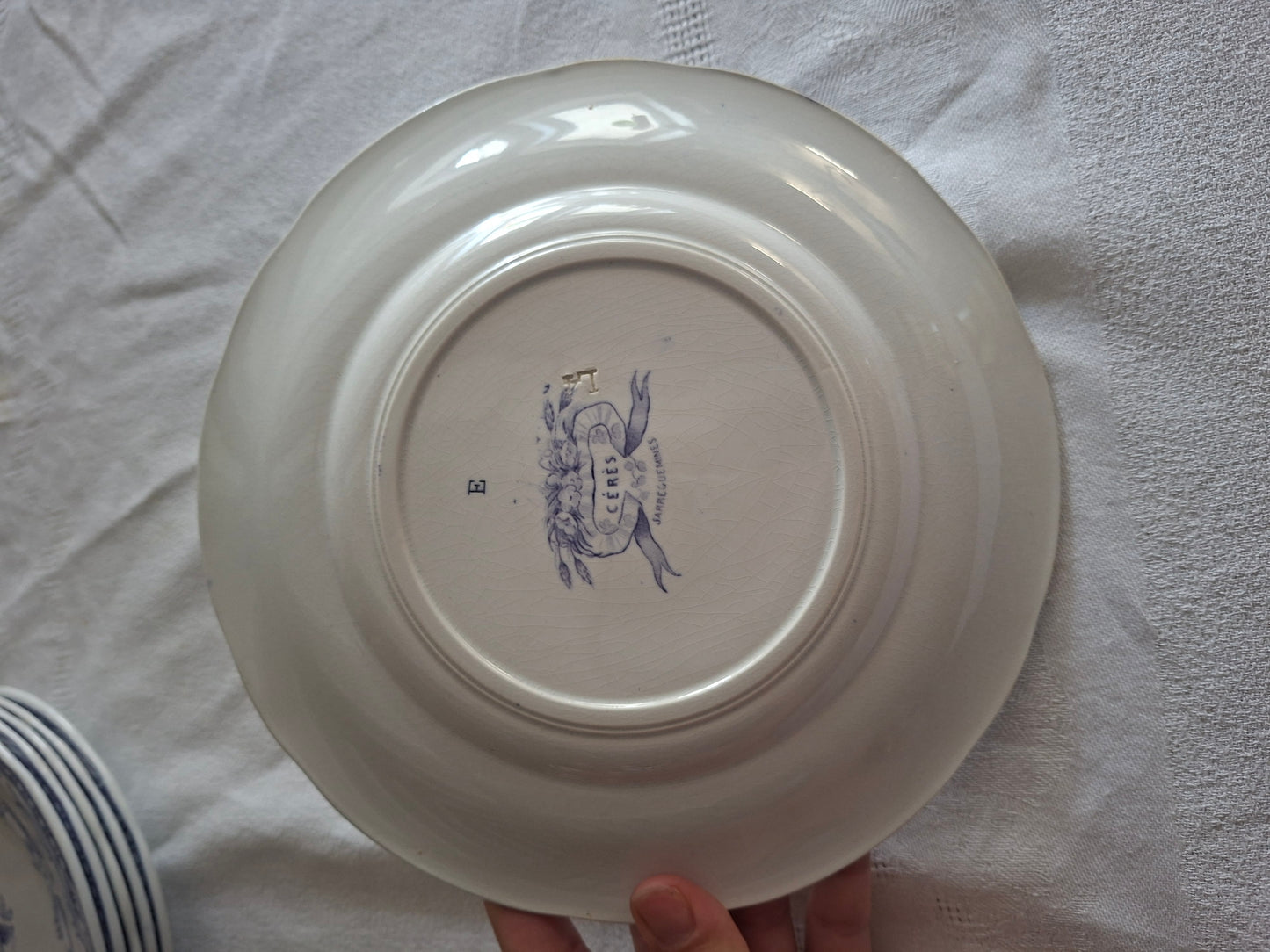 Lot de 6 assiettes à dessert en faïence de Sarreguemines – Modèle Cérès