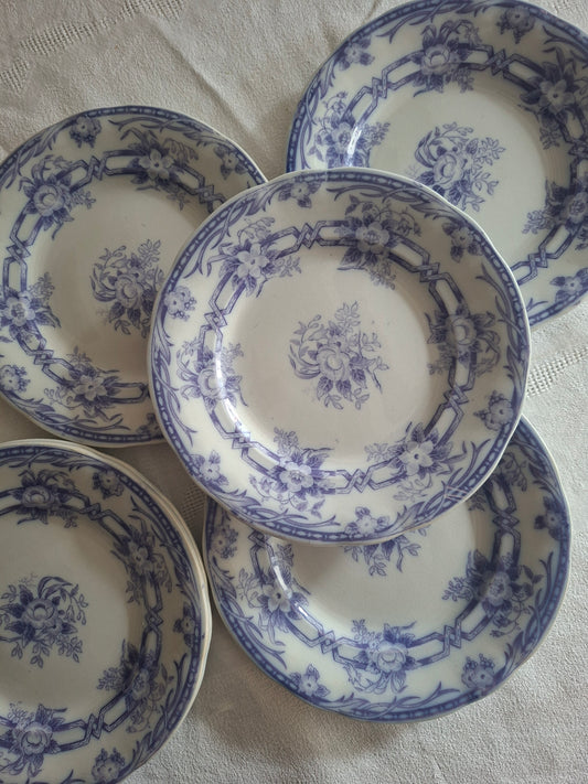 Lot de 6 assiettes à dessert n°2 en faïence de Sarreguemines – Modèle Cérès