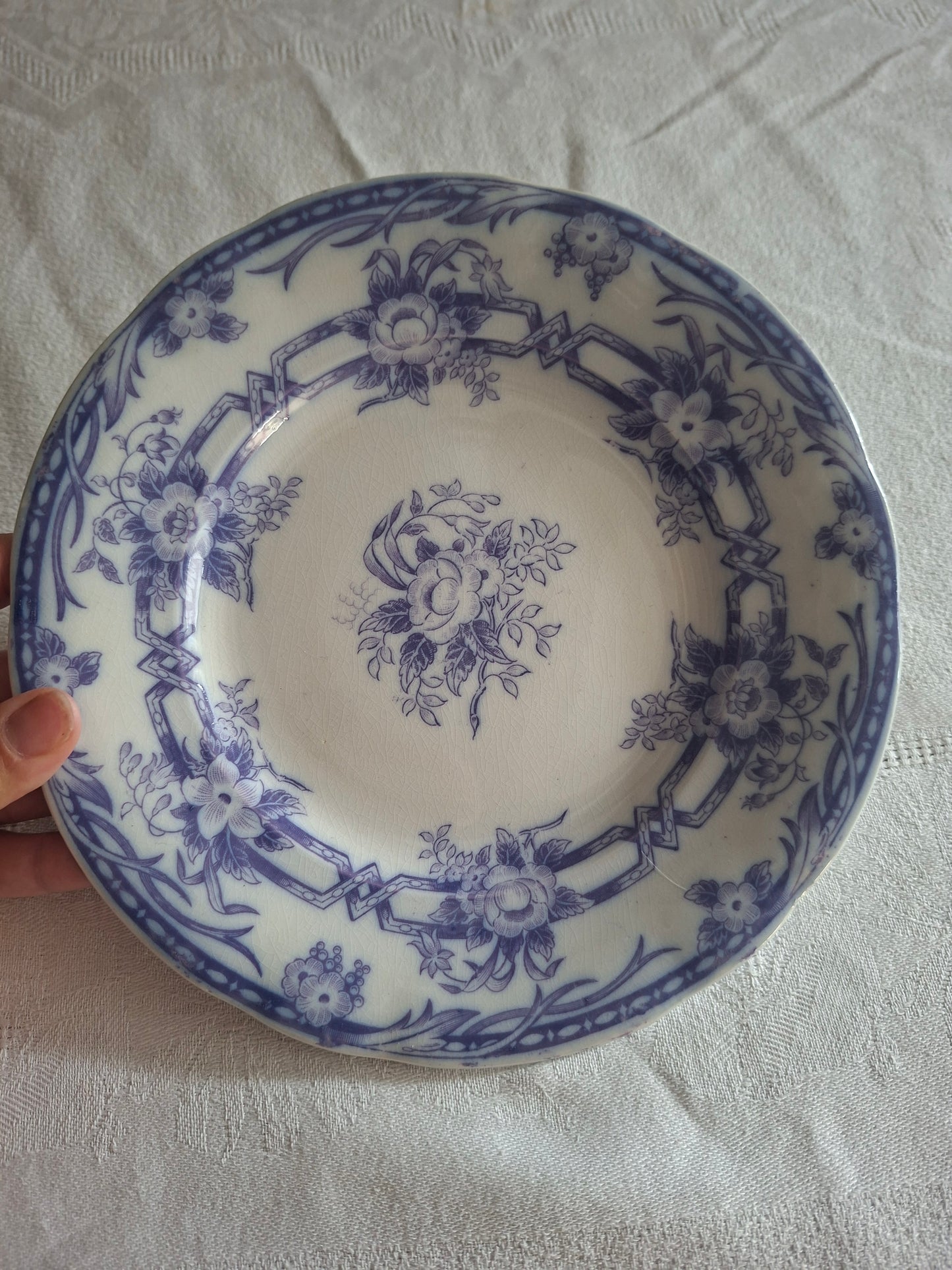 Lot de 6 assiettes à dessert n°2 en faïence de Sarreguemines – Modèle Cérès