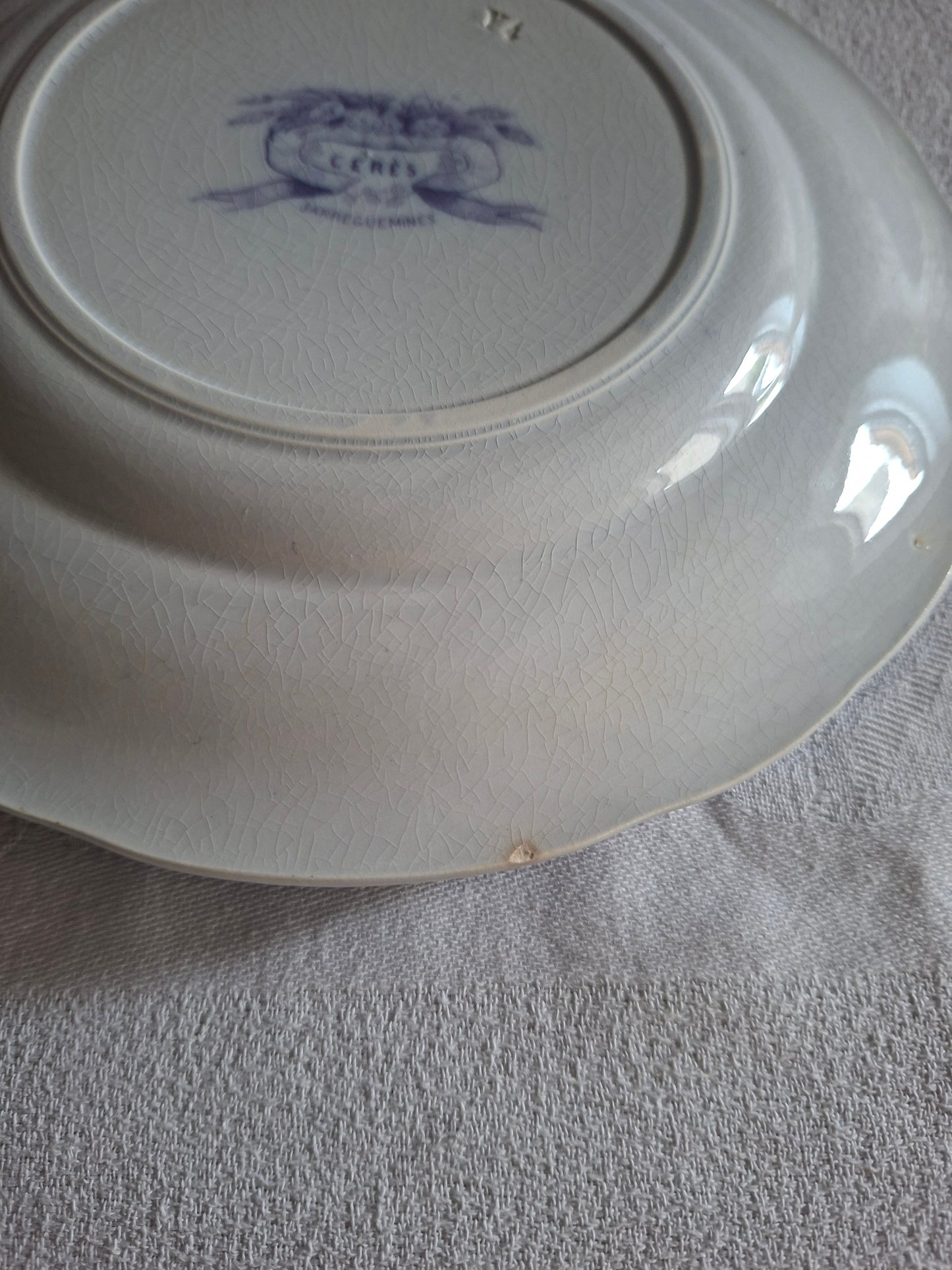 Lot de 6 assiettes à dessert n°2 en faïence de Sarreguemines – Modèle Cérès