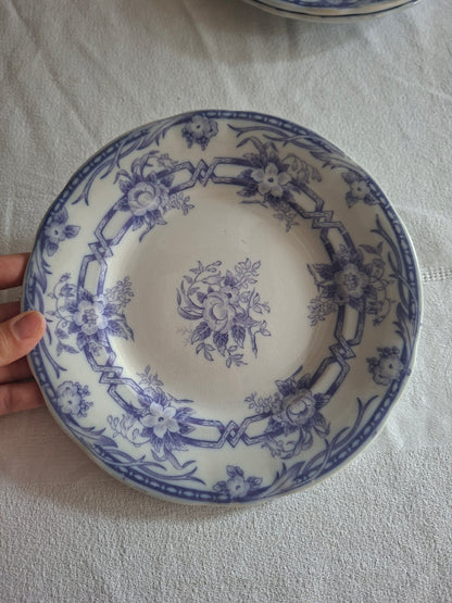 Lot de 6 assiettes à dessert n°2 en faïence de Sarreguemines – Modèle Cérès