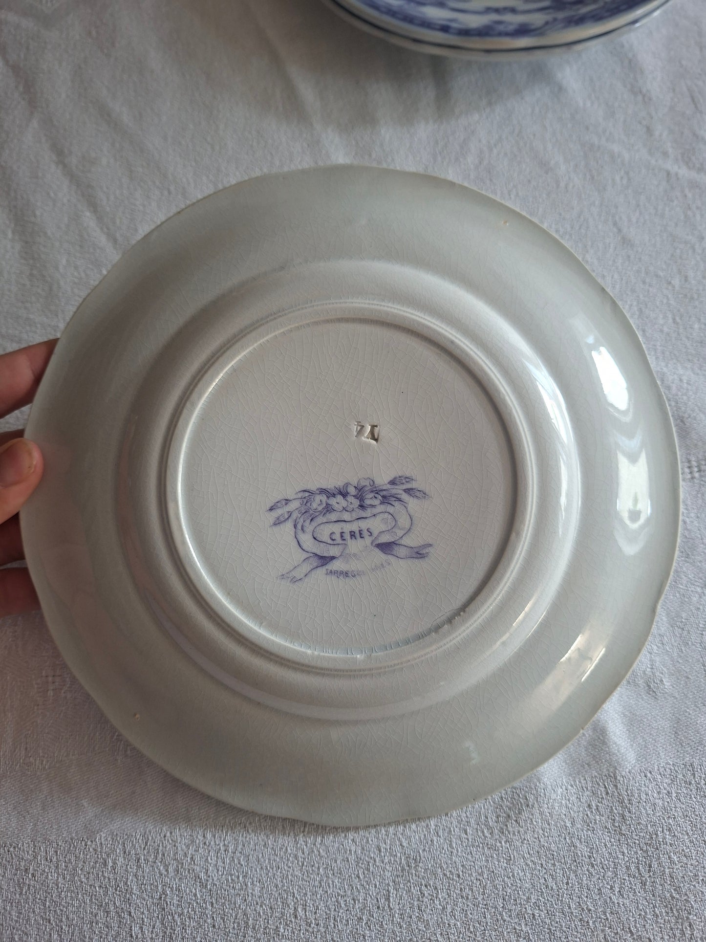 Lot de 6 assiettes à dessert n°2 en faïence de Sarreguemines – Modèle Cérès