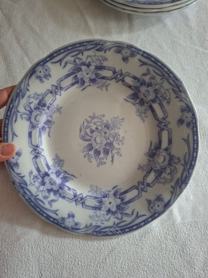Lot de 6 assiettes à dessert n°2 en faïence de Sarreguemines – Modèle Cérès