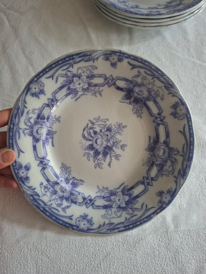 Lot de 6 assiettes à dessert n°2 en faïence de Sarreguemines – Modèle Cérès