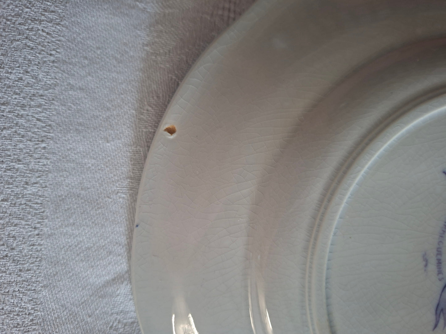 Lot de 8 assiettes à dessert en faïence de Sarreguemines – Modèle Cérès