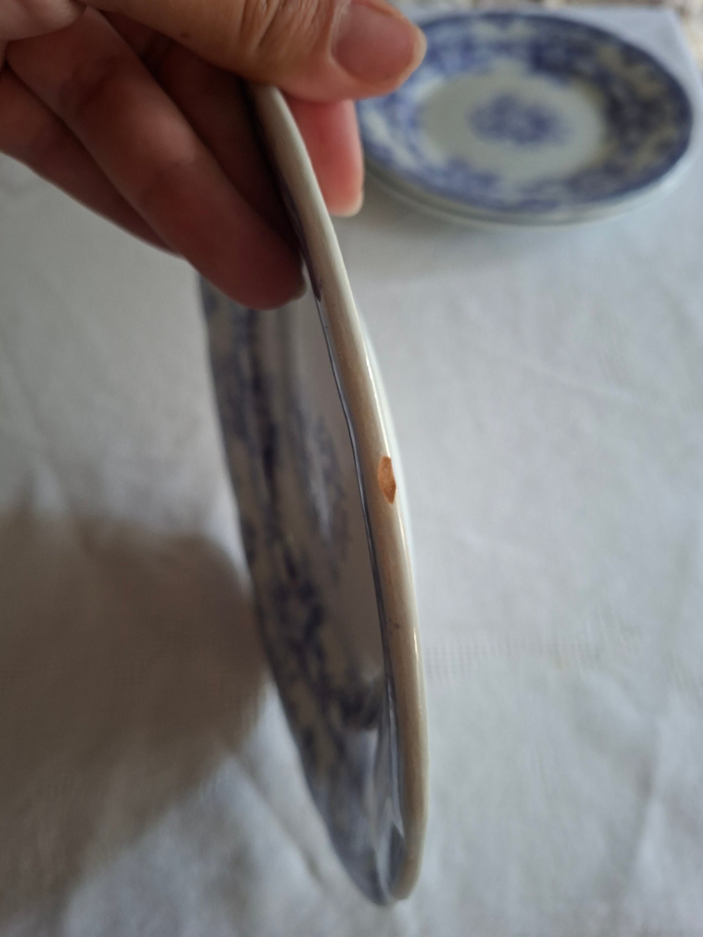 Lot de 8 assiettes à dessert en faïence de Sarreguemines – Modèle Cérès