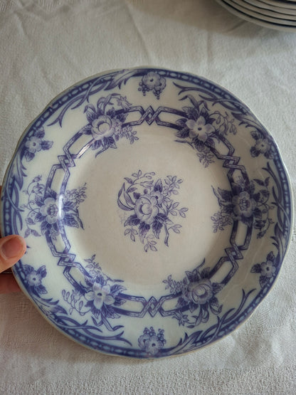 Lot de 8 assiettes à dessert en faïence de Sarreguemines – Modèle Cérès