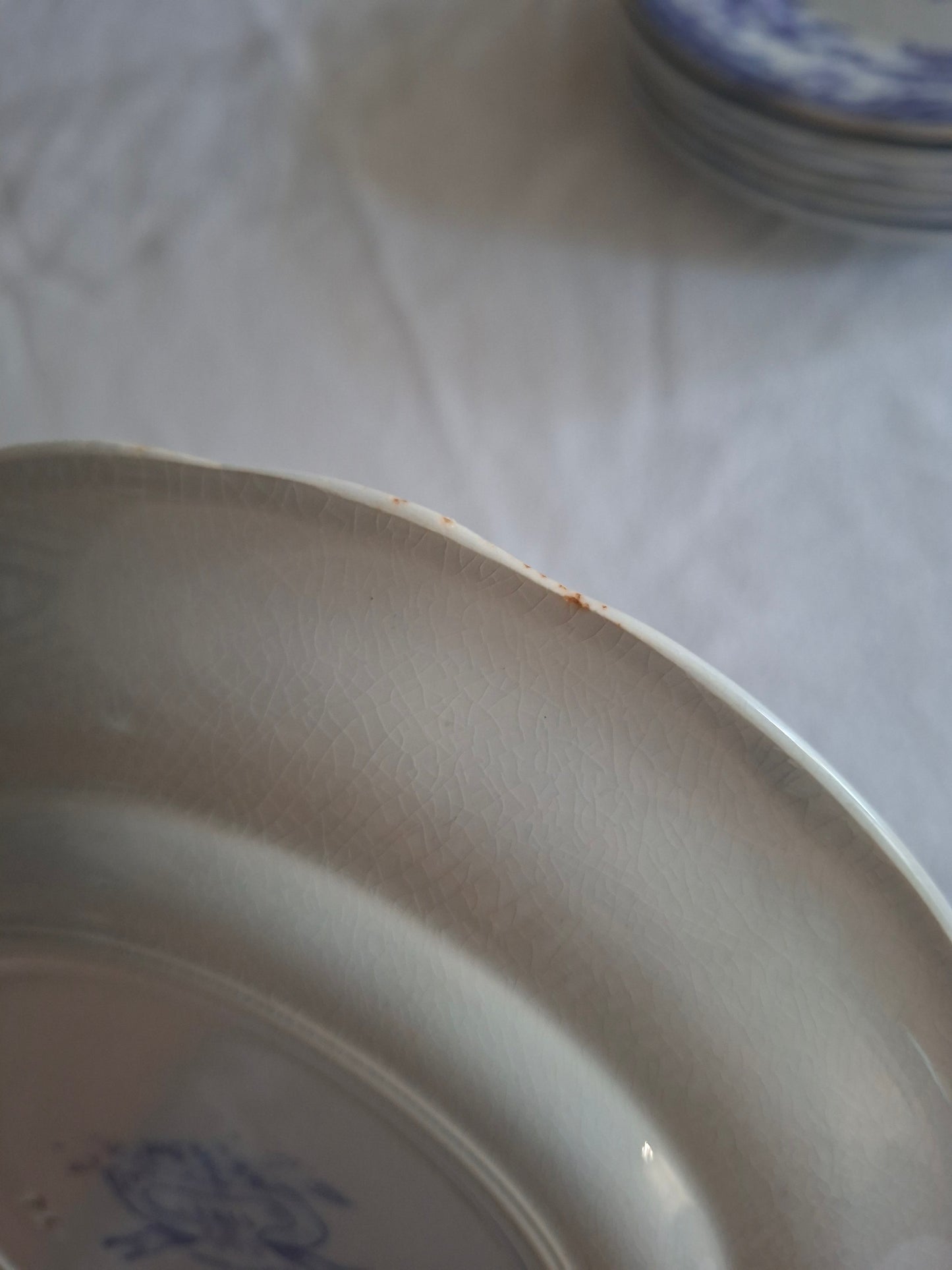 Lot de 8 assiettes à dessert en faïence de Sarreguemines – Modèle Cérès