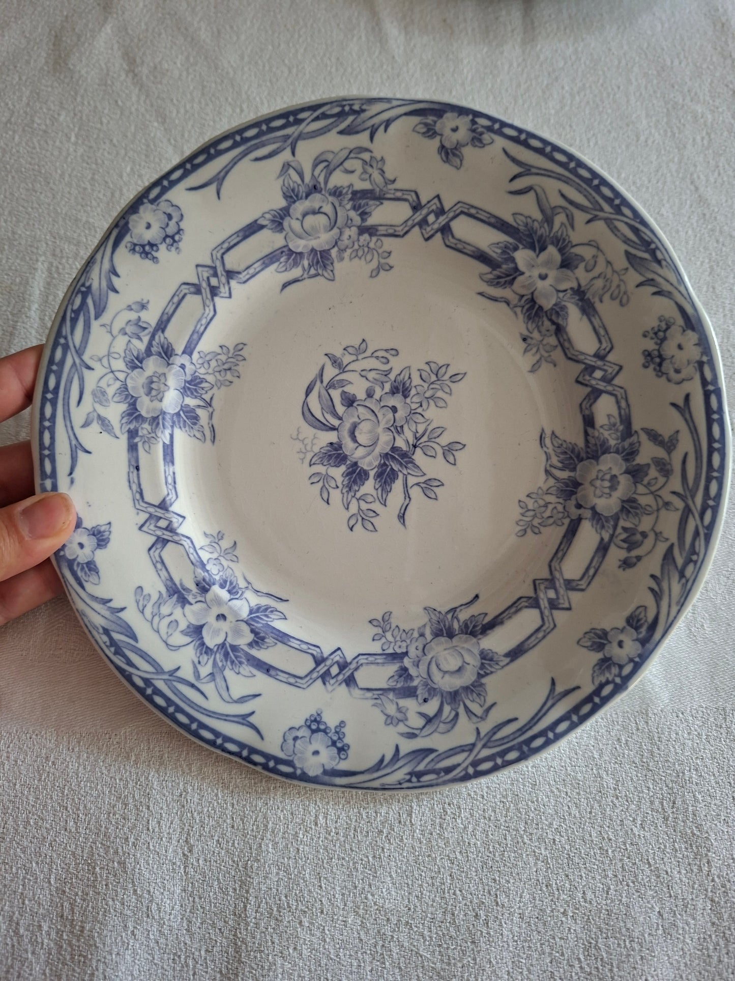 Lot de 6 assiettes à dessert n°3 en faïence de Sarreguemines – Modèle Cérès