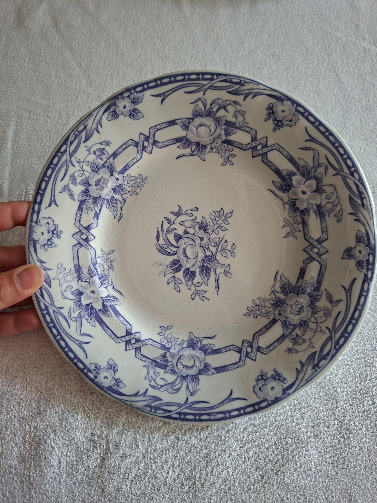 Lot de 6 assiettes à dessert n°3 en faïence de Sarreguemines – Modèle Cérès
