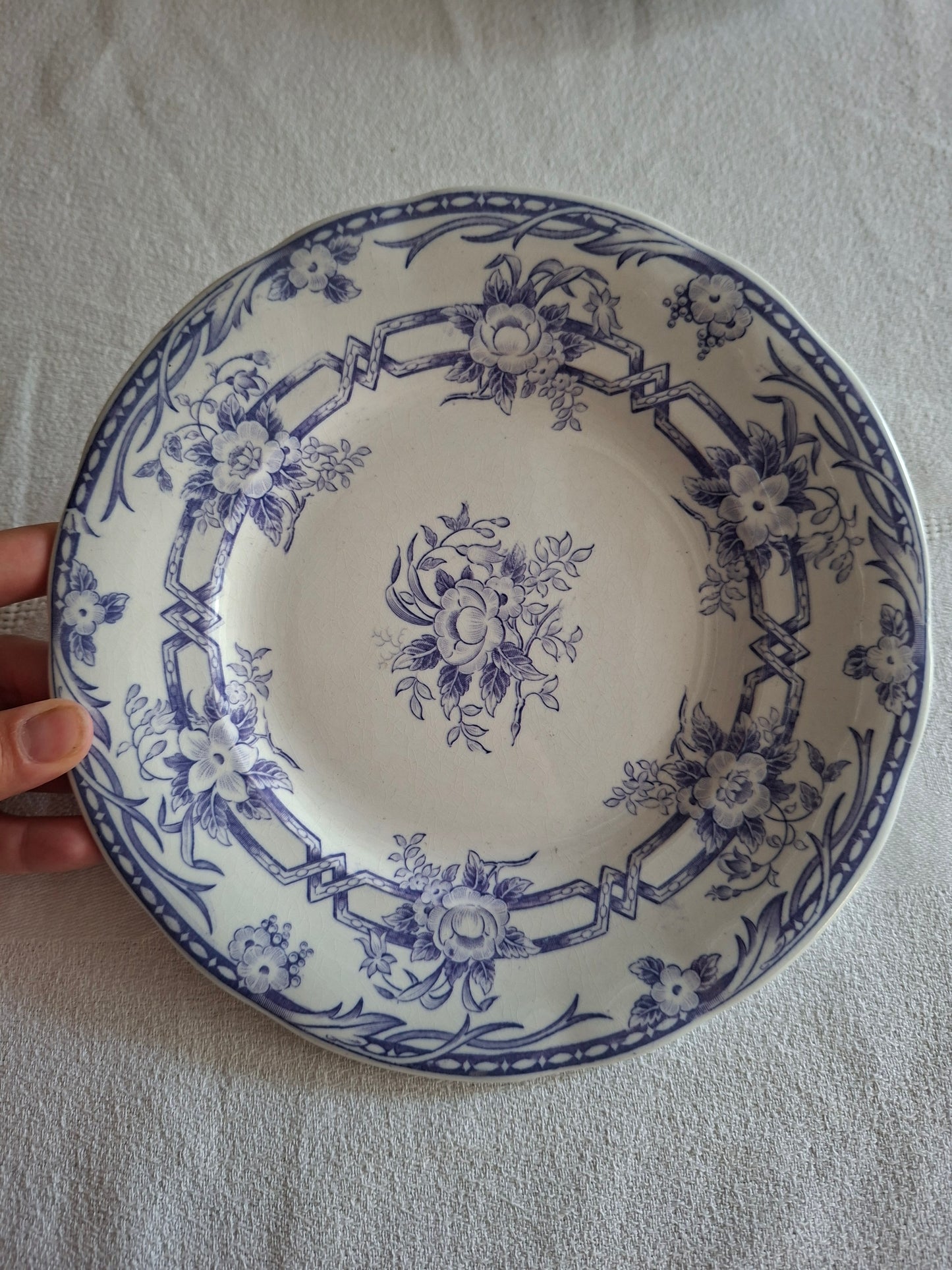 Lot de 6 assiettes à dessert n°3 en faïence de Sarreguemines – Modèle Cérès