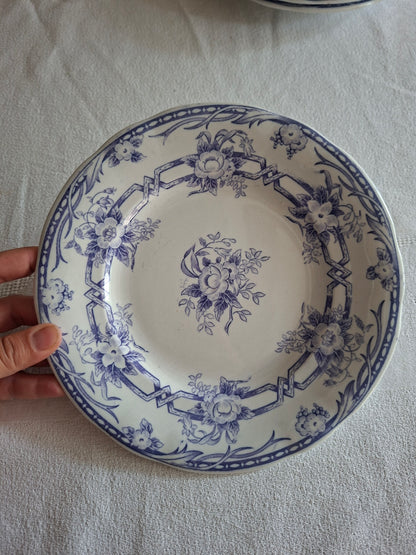 Lot de 6 assiettes à dessert n°3 en faïence de Sarreguemines – Modèle Cérès