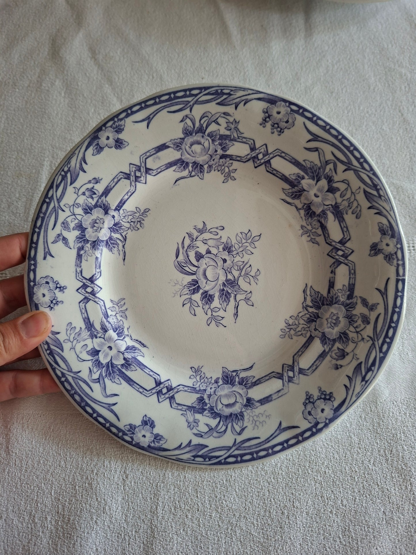 Lot de 6 assiettes à dessert n°3 en faïence de Sarreguemines – Modèle Cérès