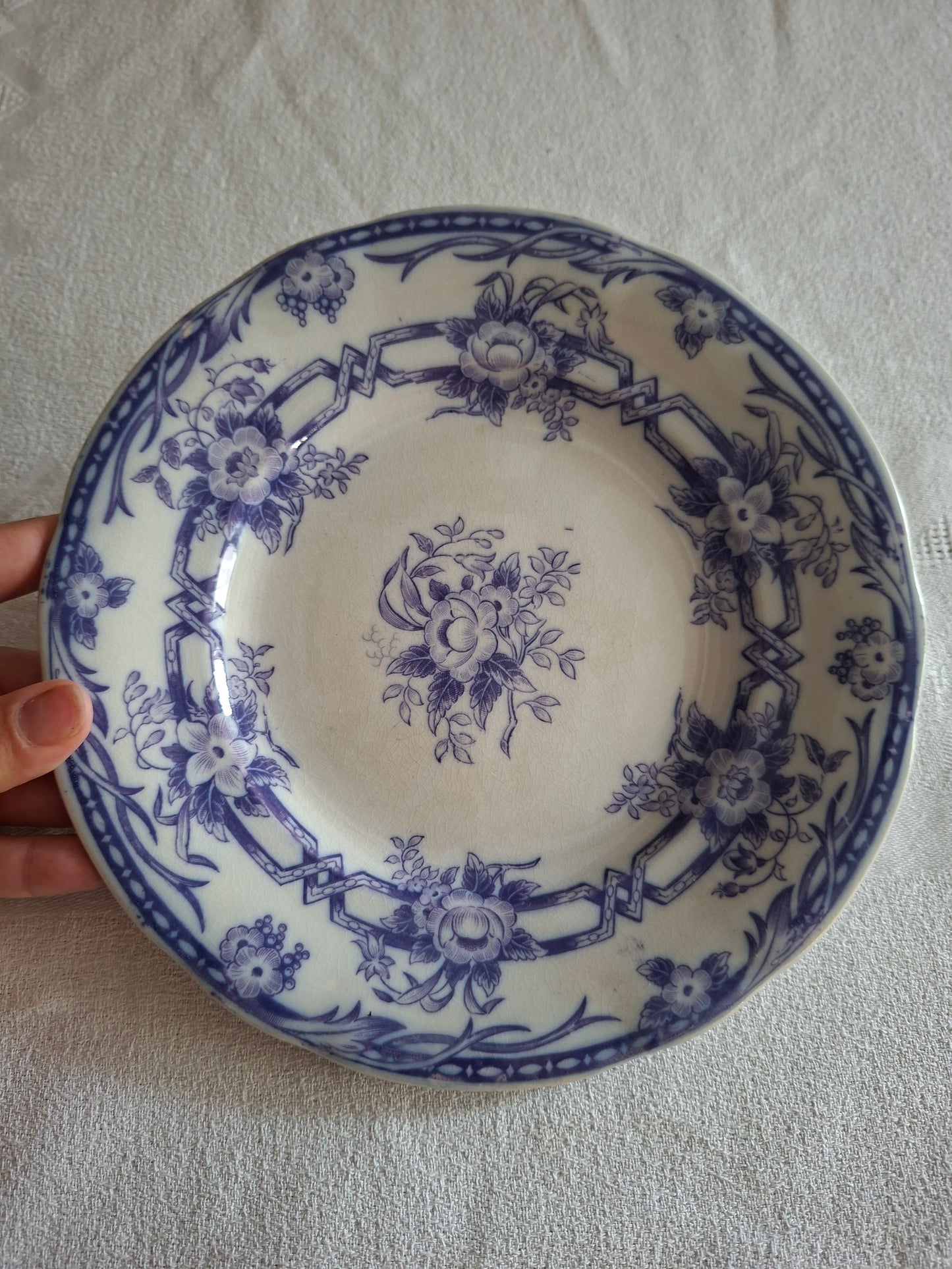Lot de 4 assiettes à dessert en faïence de Sarreguemines – Modèle Cérès