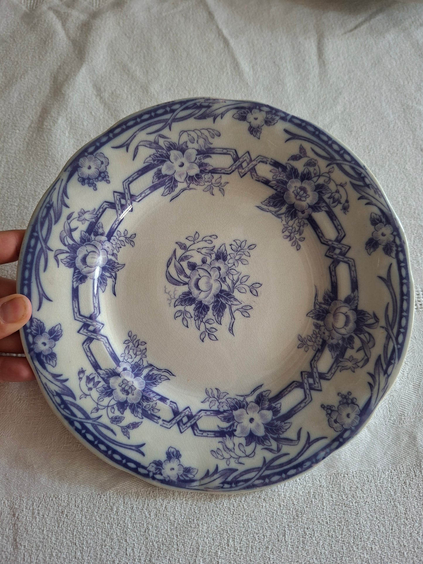 Lot de 4 assiettes à dessert en faïence de Sarreguemines – Modèle Cérès