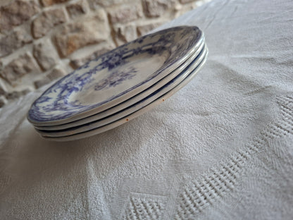 Lot de 4 assiettes à dessert en faïence de Sarreguemines – Modèle Cérès