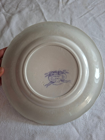 Lot de 4 assiettes à dessert n°2 en faïence de Sarreguemines – Modèle Cérès