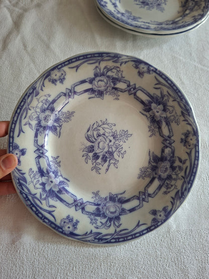 Lot de 4 assiettes à dessert n°2 en faïence de Sarreguemines – Modèle Cérès