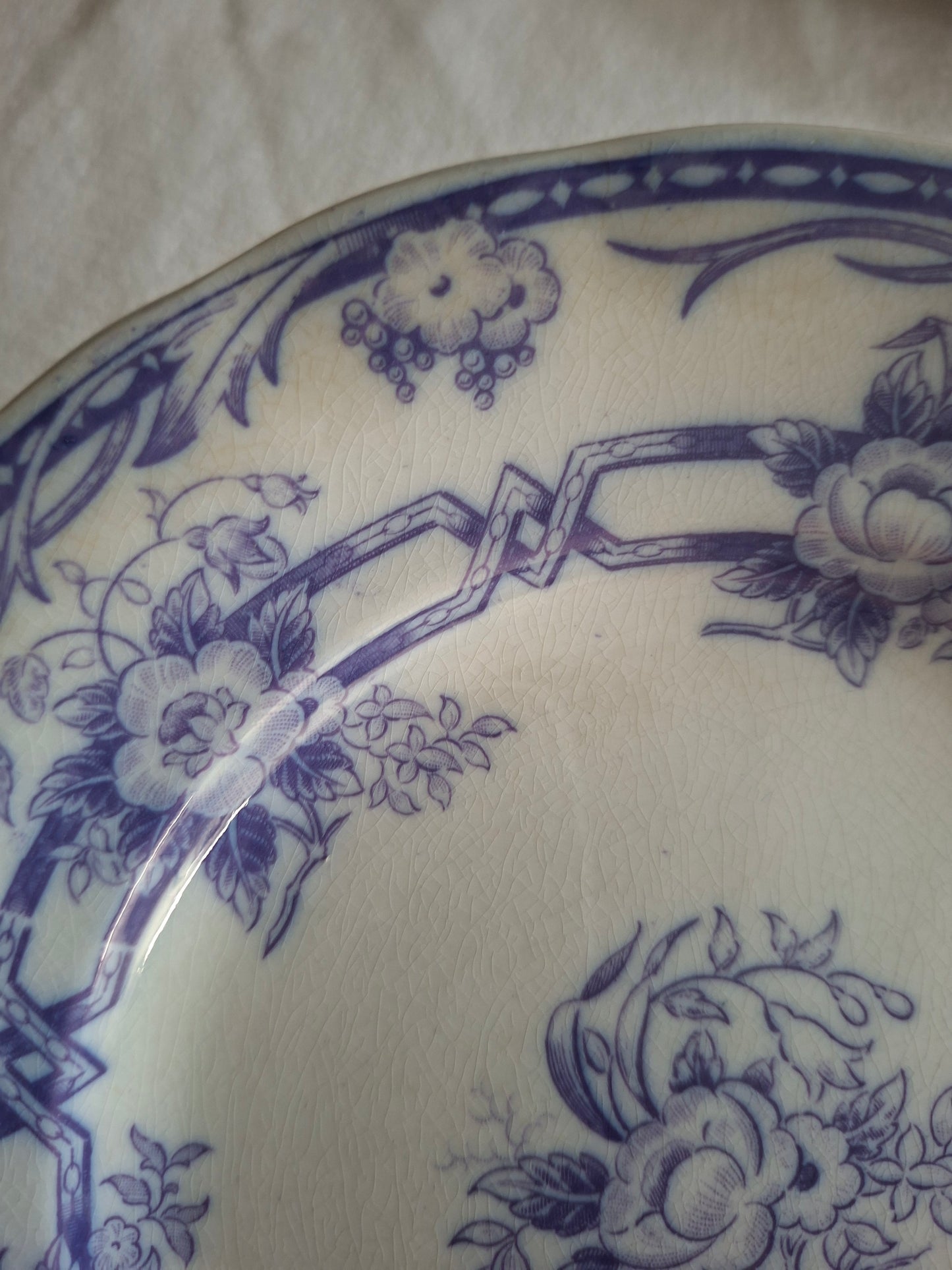 Lot de 4 assiettes à dessert n°2 en faïence de Sarreguemines – Modèle Cérès