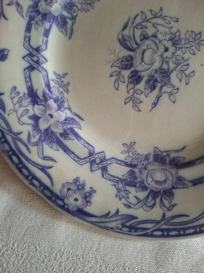 Lot de 4 assiettes à dessert n°2 en faïence de Sarreguemines – Modèle Cérès