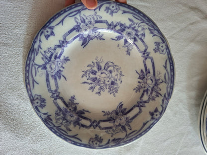 Lot de 4 assiettes à dessert n°2 en faïence de Sarreguemines – Modèle Cérès