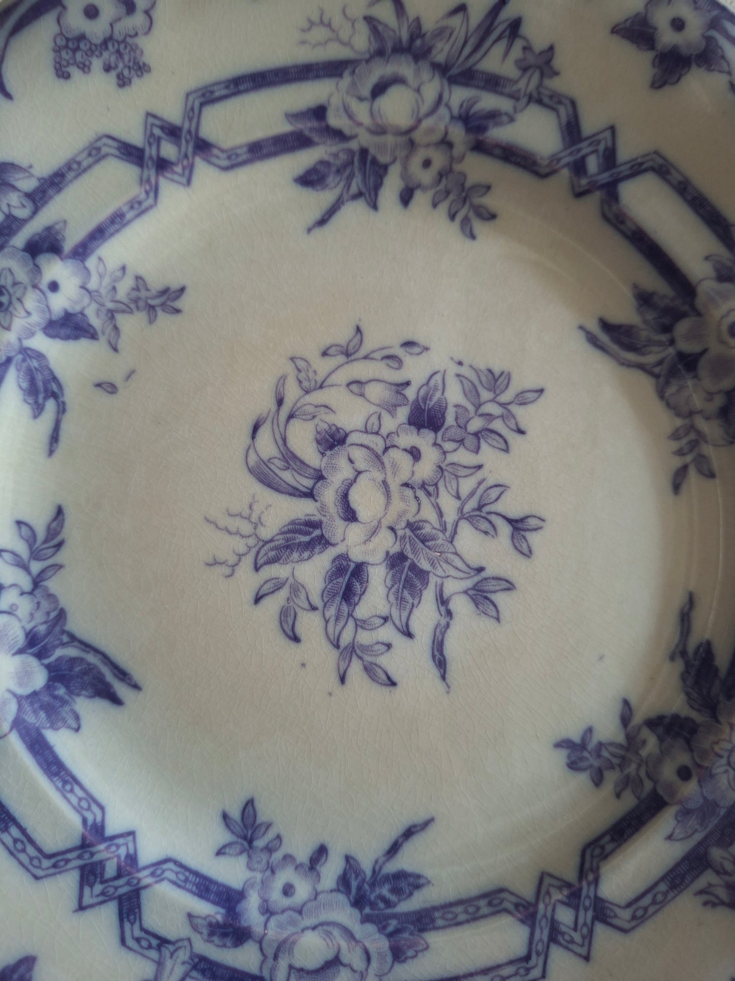 Lot de 4 assiettes à dessert n°2 en faïence de Sarreguemines – Modèle Cérès