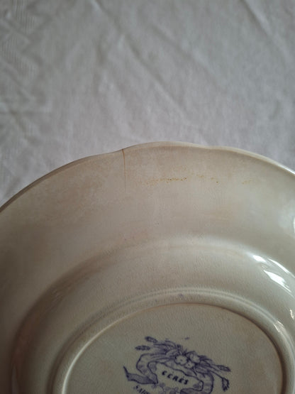 Assiette à dessert n°5 en faïence de Sarreguemines – Modèle Cérès