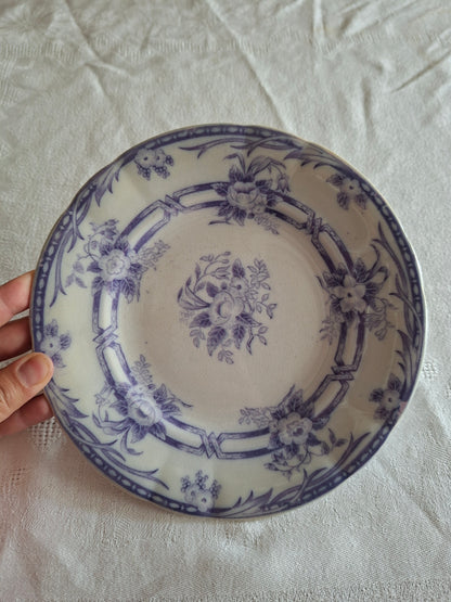 Lot de 8 petites assiettes à dessert en faïence de Sarreguemines – Modèle Cérès