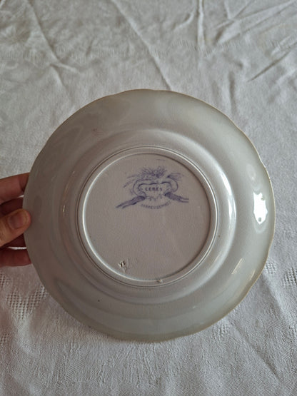 Lot de 8 petites assiettes à dessert en faïence de Sarreguemines – Modèle Cérès