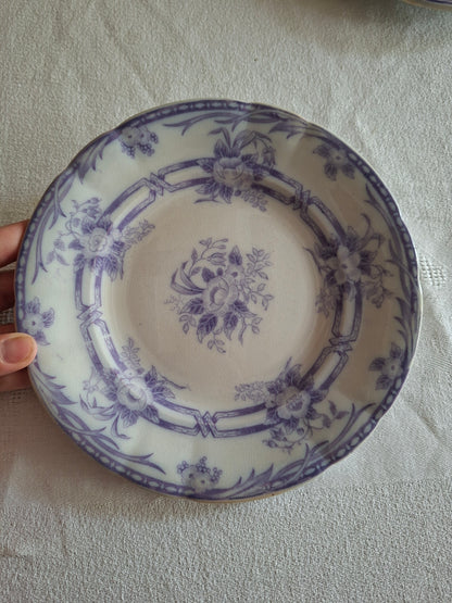 Lot de 8 petites assiettes à dessert en faïence de Sarreguemines – Modèle Cérès