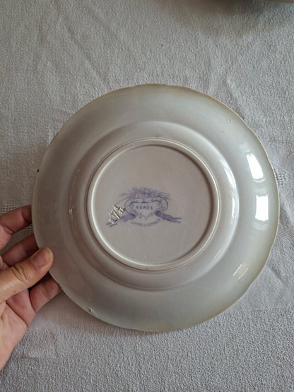 Lot de 8 petites assiettes à dessert en faïence de Sarreguemines – Modèle Cérès