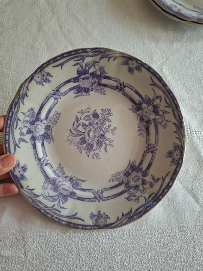 Lot de 8 petites assiettes à dessert en faïence de Sarreguemines – Modèle Cérès
