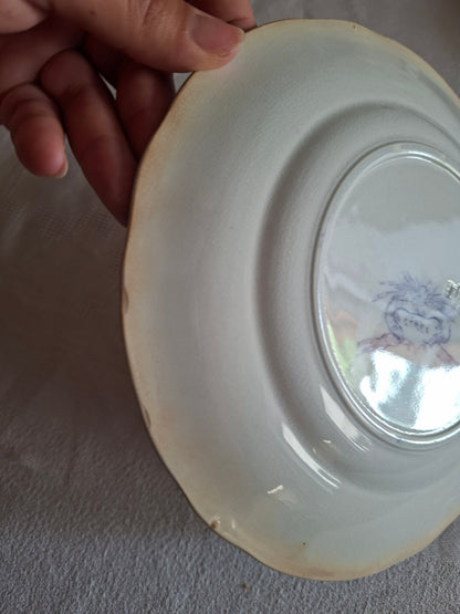 Lot de 8 petites assiettes à dessert en faïence de Sarreguemines – Modèle Cérès