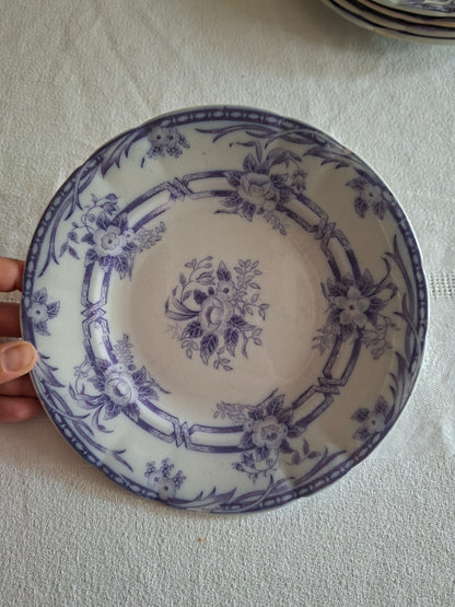 Lot de 8 petites assiettes à dessert en faïence de Sarreguemines – Modèle Cérès