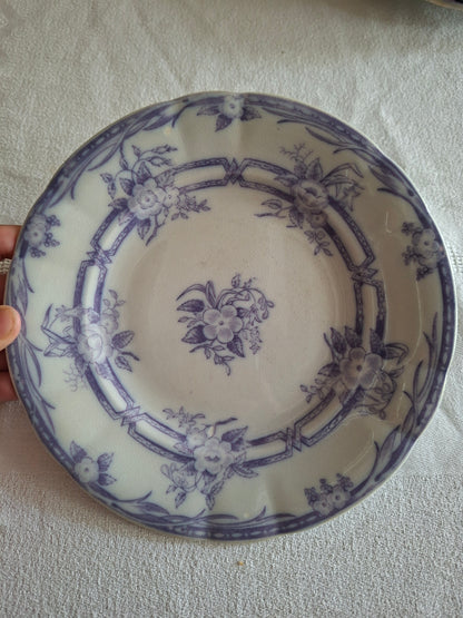 Lot de 8 petites assiettes à dessert en faïence de Sarreguemines – Modèle Cérès