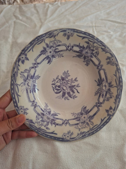 Lot de 6 assiettes creuses en faïence de Sarreguemines – Modèle Cérès