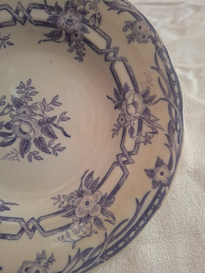 Lot de 6 assiettes creuses en faïence de Sarreguemines – Modèle Cérès