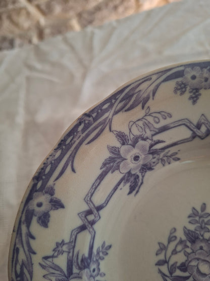 Lot de 6 assiettes creuses en faïence de Sarreguemines – Modèle Cérès