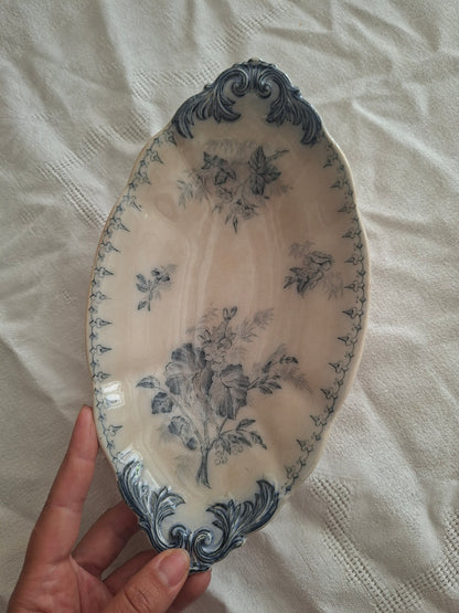 Ravier ancien Sarreguemines modèle Flore