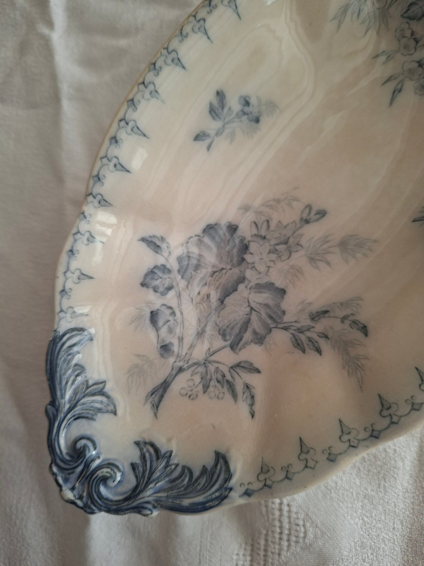 Ravier ancien Sarreguemines modèle Flore