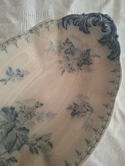 Ravier ancien Sarreguemines modèle Flore
