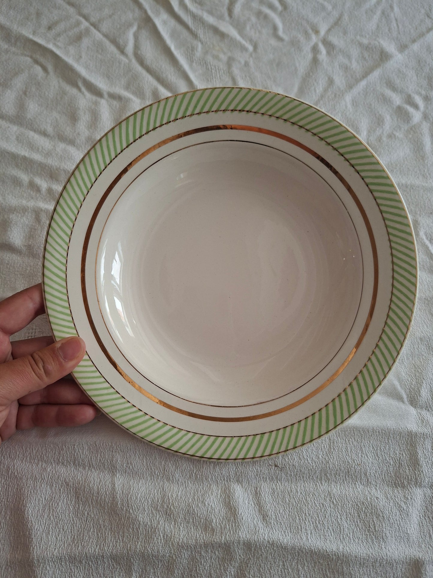 6 assiettes creuses anciennes Salins – modèle Arizona – Ø 23 cm