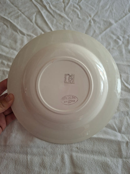 6 assiettes creuses anciennes Salins – modèle Arizona – Ø 23 cm