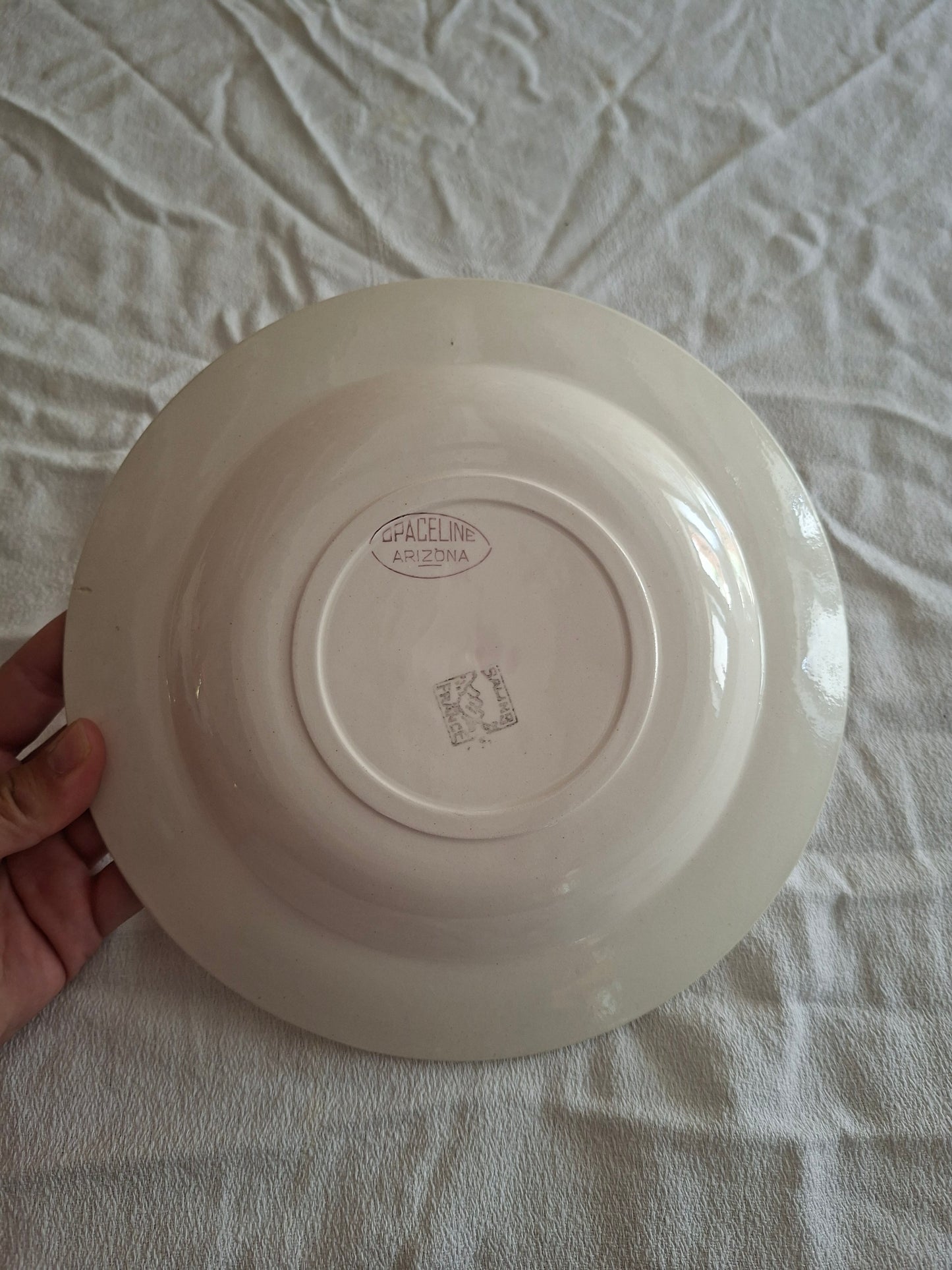 6 assiettes creuses anciennes Salins – modèle Arizona – Ø 23 cm