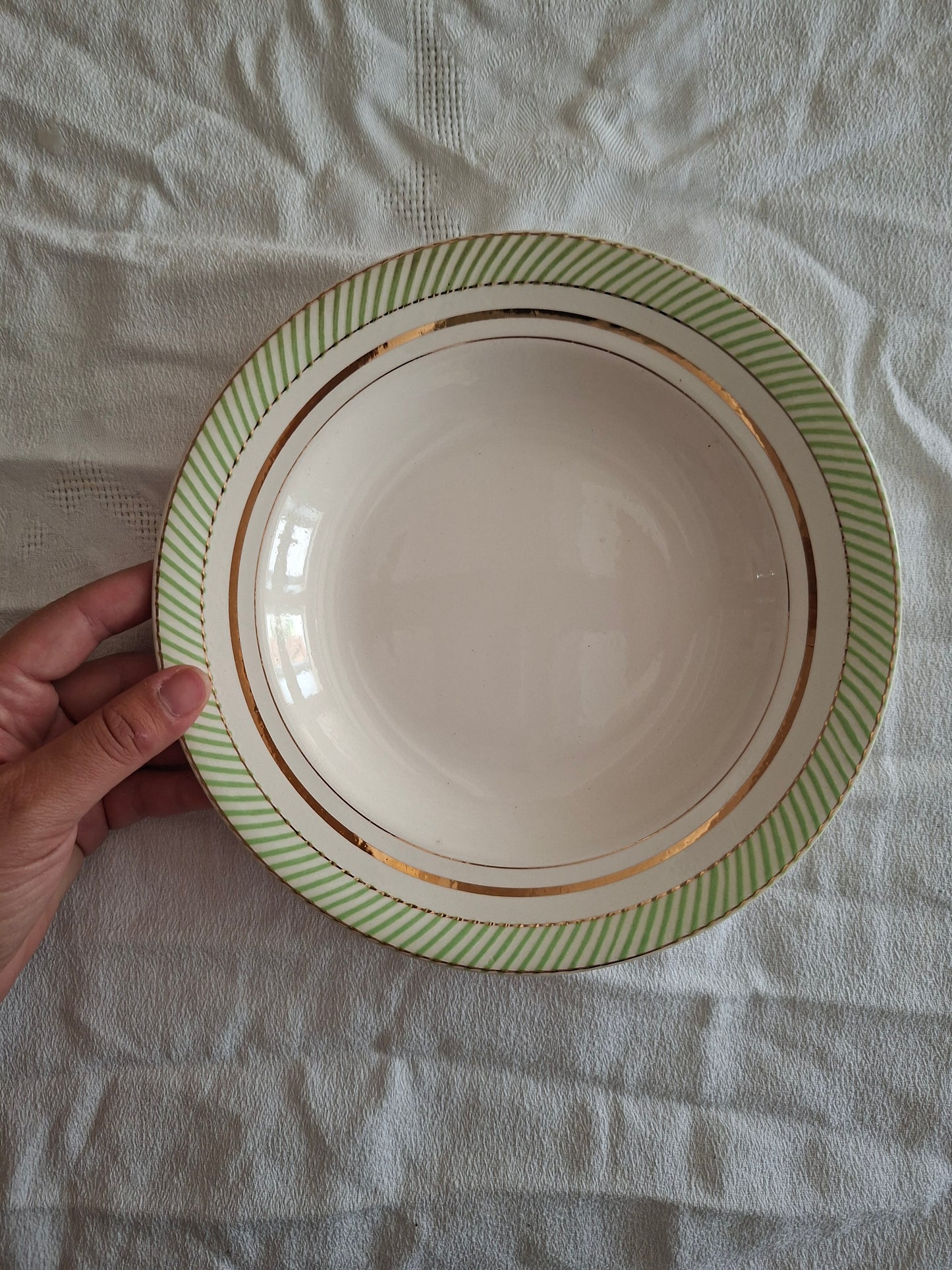 6 assiettes creuses anciennes Salins – modèle Arizona – Ø 23 cm