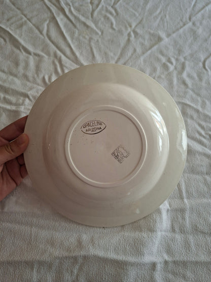 6 assiettes creuses anciennes Salins – modèle Arizona – Ø 23 cm