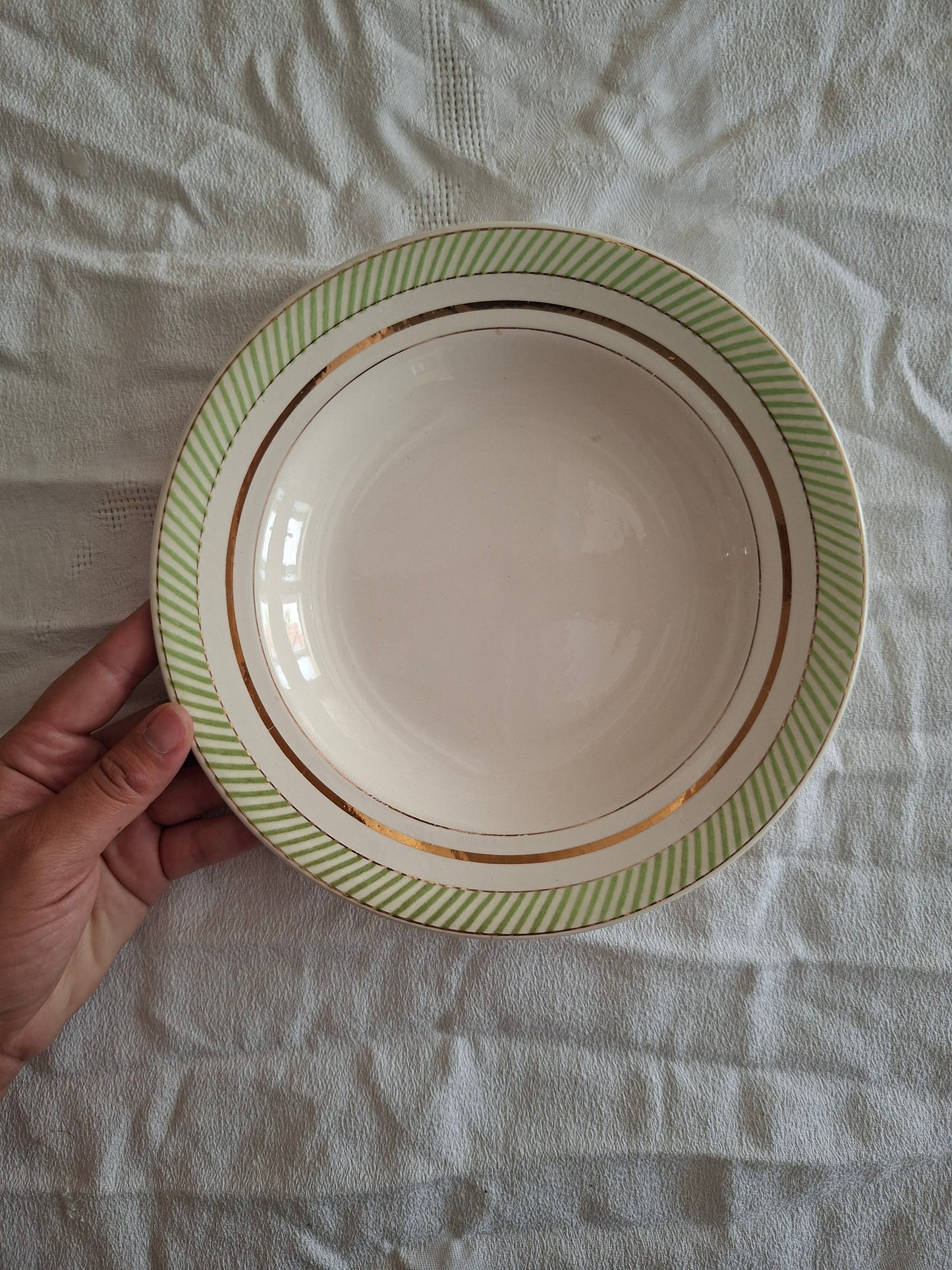 6 assiettes creuses anciennes Salins – modèle Arizona – Ø 23 cm