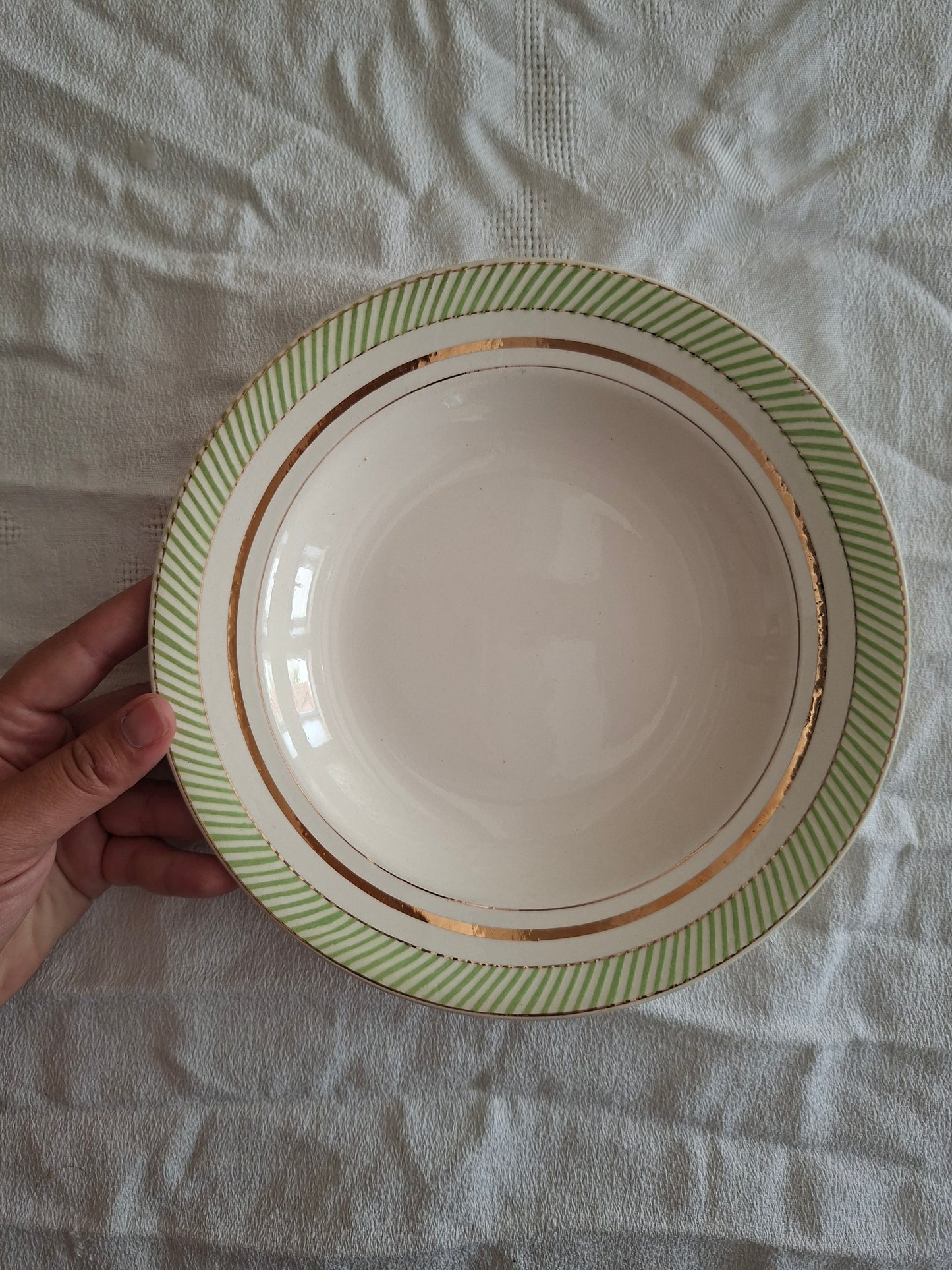 6 assiettes creuses anciennes Salins – modèle Arizona – Ø 23 cm
