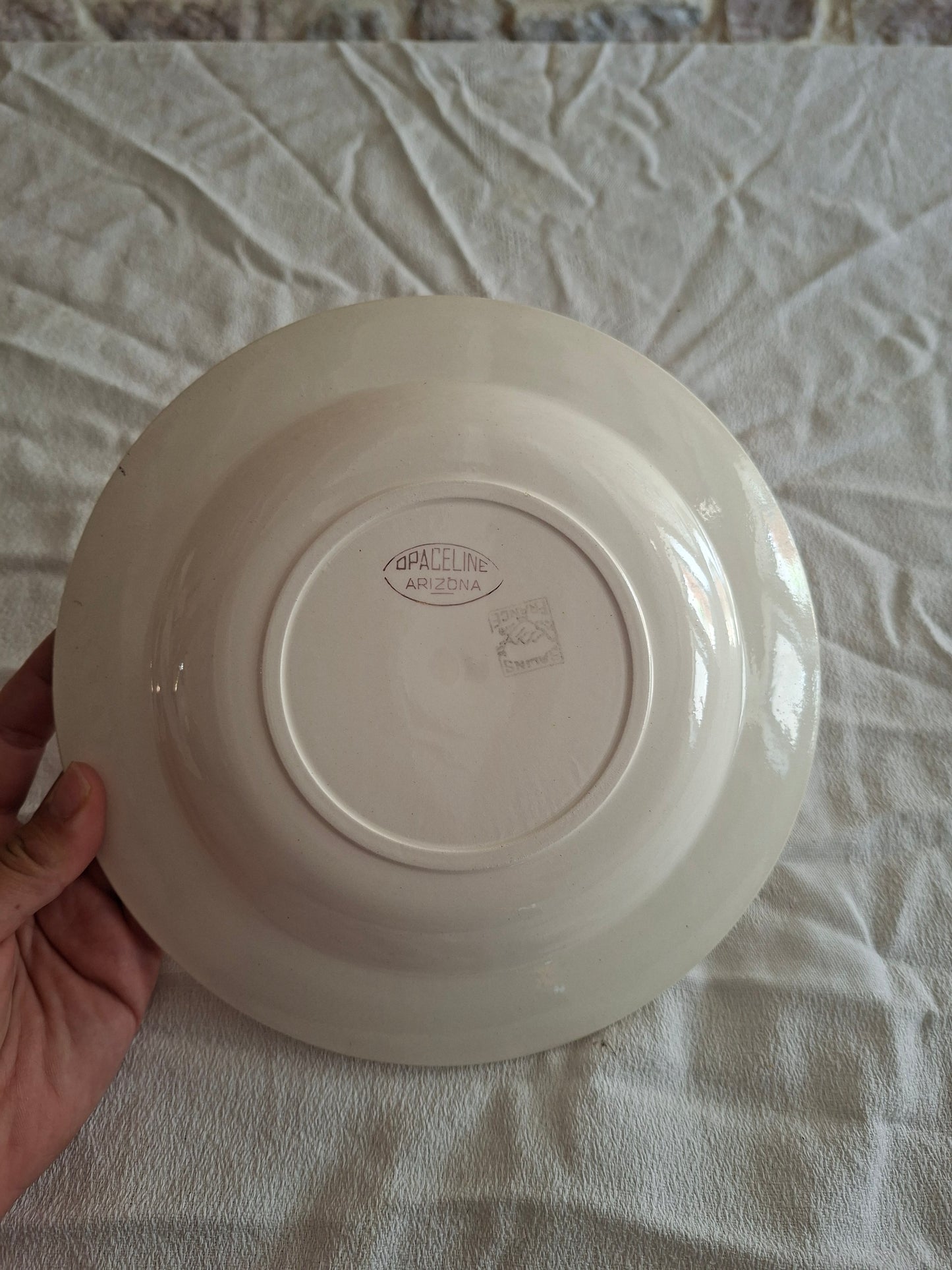 6 assiettes creuses anciennes Salins – modèle Arizona – Ø 23 cm